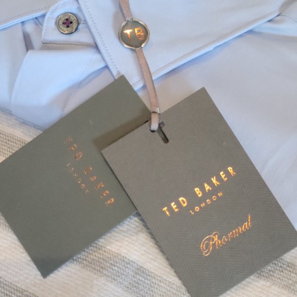 Ted Baker NWT Mens Long Sleeve Satin Stretch Shirt Modern Fit - Picture 3 of 12